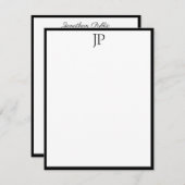 Trendy Monogram handgeschreven de Sjabloon van de  (Voorkant / Achterkant)