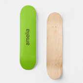 Trendy Monogram Lime Green Brat Skateboard (Voorkant)