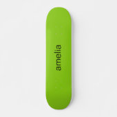 Trendy Monogram Lime Green Brat Skateboard (Voorkant)