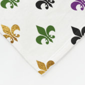 Trendy Monogram Mardi Gras Fleur De Lis Fleece Deken (Hoek)