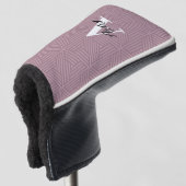 Trendy monogram met overlay voor scriptnaam golfheadcover (3/4 voorkant)