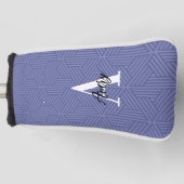 Trendy monogram met overlay voor scriptnaam golfheadcover (Voorkant)