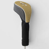 Trendy monogram met overlay voor scriptnaam golfheadcover (Schuin)