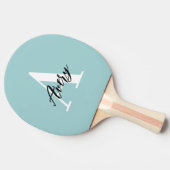 Trendy monogram met overlay voor scriptnaam tafeltennisbatje (Zijkant)