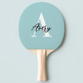 Trendy monogram met overlay voor scriptnaam tafeltennisbatje