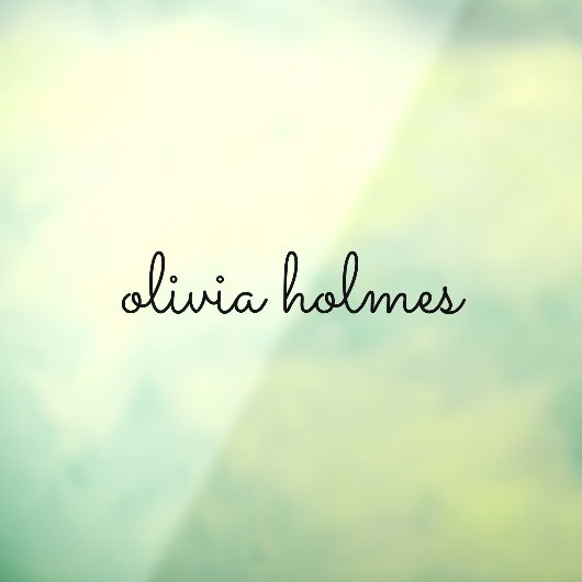 Trendy Monogram | Moderne zwarte Script-naamplaat Raamsticker (Vel 3)