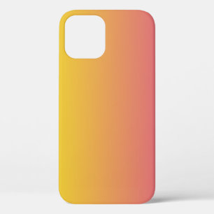 Trendy monogram roze geel iPhone 12 hoesje