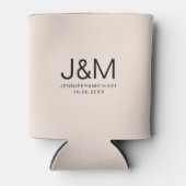 Trendy Monogram Sjabloon Elegant Modern Custom Blikjeskoeler (Voorkant)