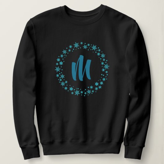 Trendy Monogram Snowflake Sweatshirt (Design voorkant)