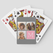 Trendy Monogram van de Douane van de Collage van Speelkaarten (Achterkant)