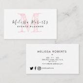 trendy monogram visitekaartje (Voorkant / Achterkant)