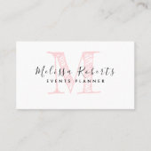 trendy monogram visitekaartje (Voorkant)