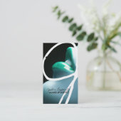 Trendy Monogram Visitekaartjes (Staand voorkant)