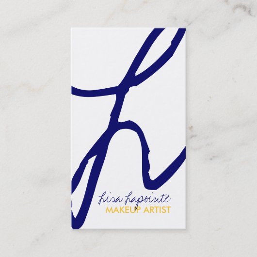 Trendy Monogram Visitekaartjes (Voorkant)