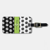 Trendy Monogram Volleyball Bagagelabel (Voorkant horizontaal)