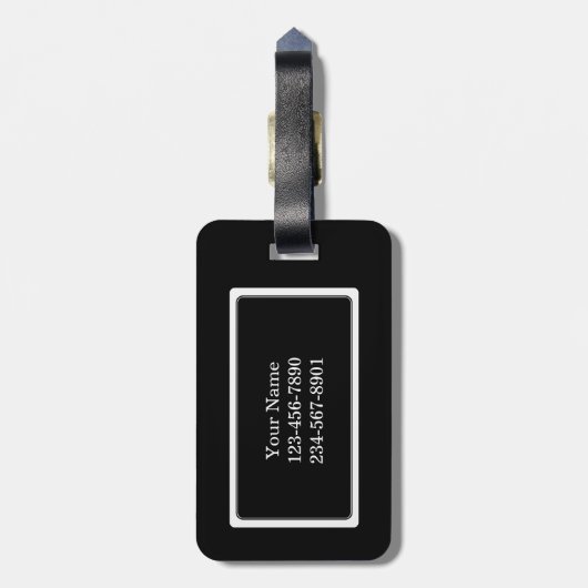 Trendy Monogram Volleyball Bagagelabel (Achterkant verticaal)