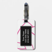 Trendy Monogram Volleyball Bagagelabel (Achterkant verticaal)