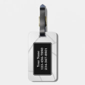 Trendy Monogram Volleyball Bagagelabel (Achterkant verticaal)