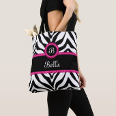 Trendy Monogram Zebra Stripes Draagtas (Dichtbij)