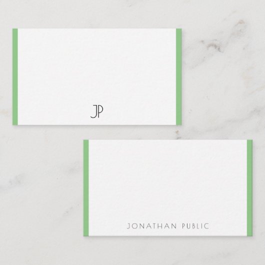 Trendy Monogrammed Elegant Simple Sjabloon (Voorkant / Achterkant)