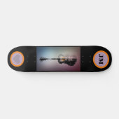 Trendy Monogrammed Skateboard met Guitar (Horizontaal)
