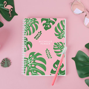 Trendy Monstera Palm Leaves Notitieboek