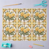 Trendy mooi geel rose Collectie Tissuepapier (Craft)