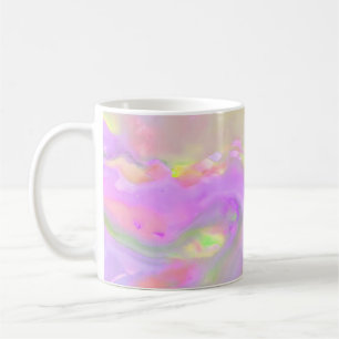Trendy mooie kleurrijke abstracte golven koffiemok