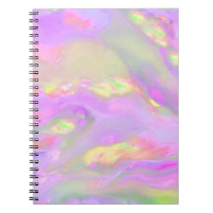 Trendy mooie kleurrijke abstracte golven notitieboek