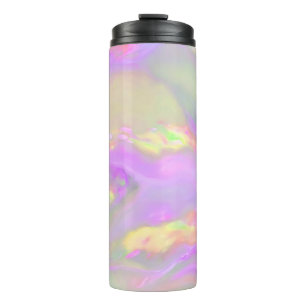 Trendy mooie kleurrijke abstracte golven thermosbeker