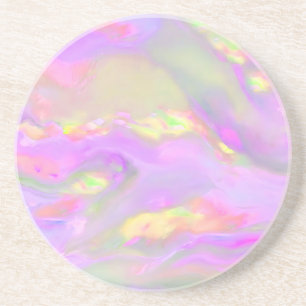 Trendy mooie kleurrijke abstracte golven zandsteen onderzetter