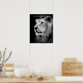 Trendy Motivatie Leadership Lion Poster (Keuken)