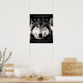 Trendy Motivatie leiderschap Wolf Eyes Poster (Keuken)