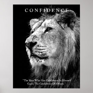 Trendy Motivatie Vertrouwen Lion Inspirerend Poster