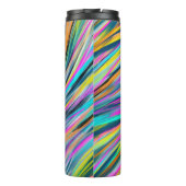 Trendy Multicolor Neon Psychedelic Monogram Thermosbeker (Achterkant)