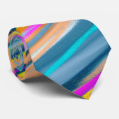 Trendy Multicolor Neon Psychedelic Stropdas (Opgerold)