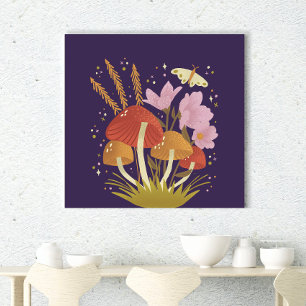 Trendy Mushroom Art Print