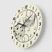 Trendy Music Design Round Wall Grote Klok (Hoek)