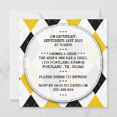 Trendy Mustache Bachelor Party Kaart (Achterkant)