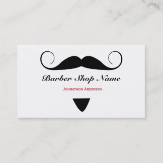 Trendy Mustache Barber Shop Hair Stylist for Men Visitekaartje