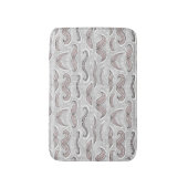 Trendy Mustache Pattern Badmat (Voorkant Verticaal)