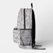 Trendy Mustache Pattern Bedrukte Rugzak (Rechts)