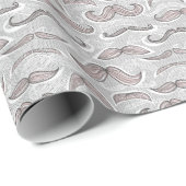 Trendy Mustache Pattern Cadeaupapier (Rol Hoek)