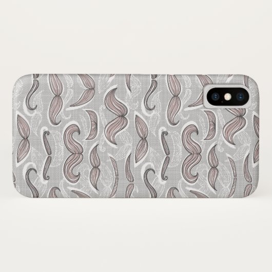 Trendy Mustache Pattern Case-Mate iPhone Case (Achterkant (horizontaal))