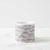 Trendy Mustache Pattern Espresso Kop (Voorkant)