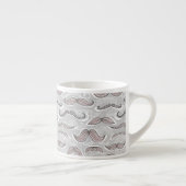 Trendy Mustache Pattern Espresso Kop (Rechts)