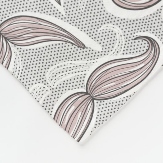 Trendy Mustache Pattern Fleece Deken (Hoek)