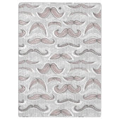 Trendy Mustache Pattern Klembord (Achterkant)