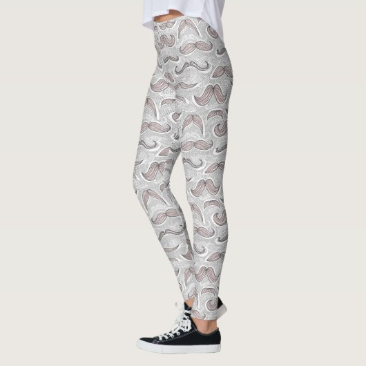 Trendy Mustache Pattern Leggings (Links)