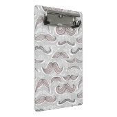 Trendy Mustache Pattern Mini Klembord (Schuin)